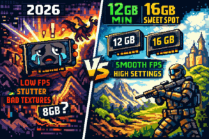 8 GB VRAM im Jahr 2026: Reicht das noch für 1080p-Gaming? Einschätzung und Empfehlungen.