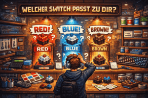 Switch-Grundlagen kompakt: Unterschiede zwischen Red, Blue und Brown – und wo Silent-Varianten ins Bild passen.